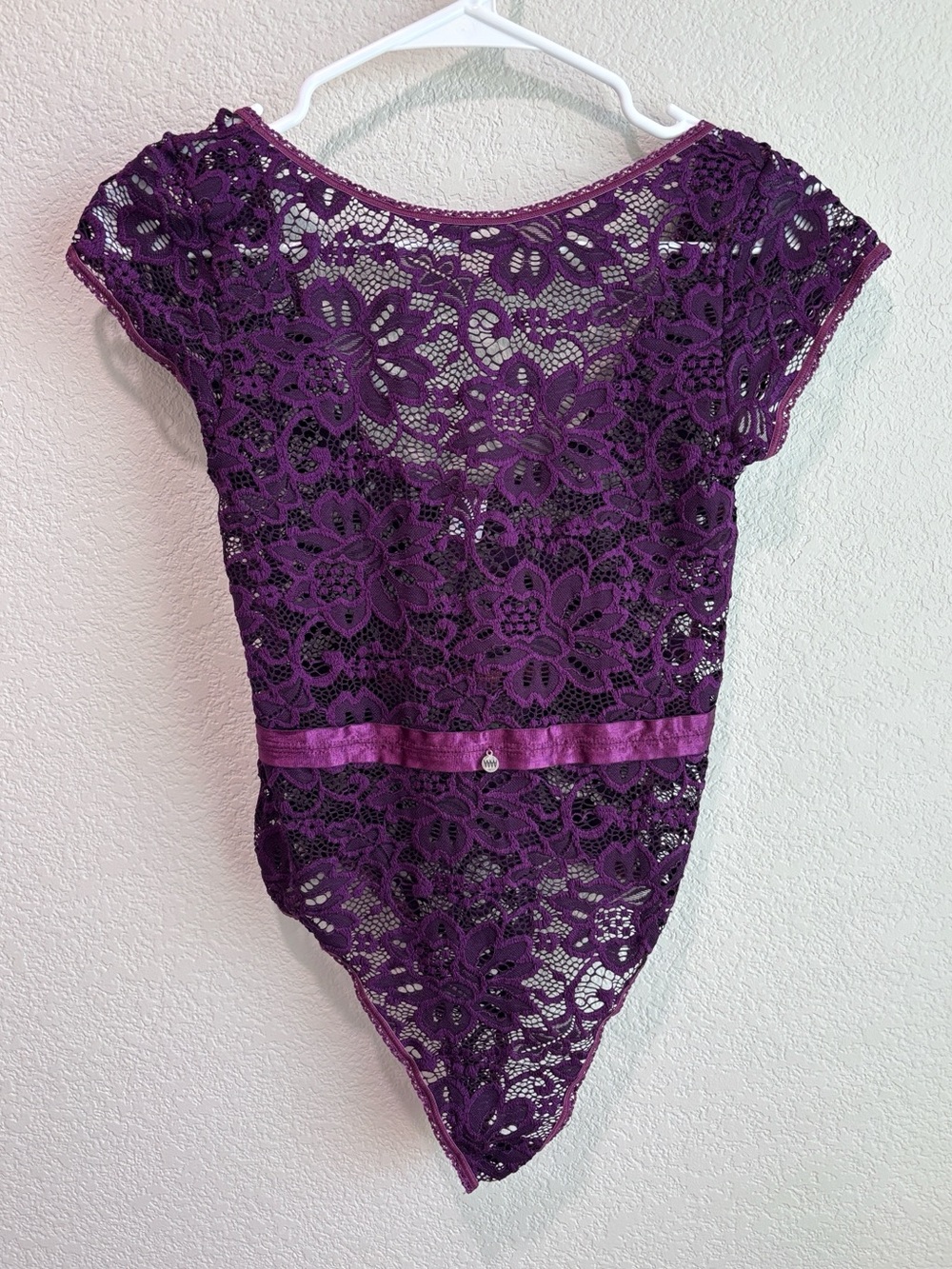 Wicked Weasel 25th Anniversary Bodysuit Floral Lace One Piece Knicker Size Large
